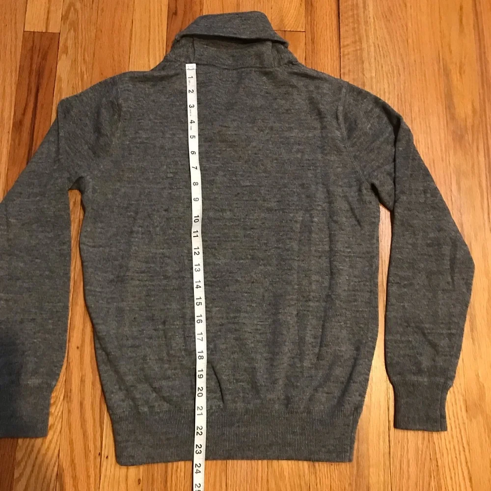 J. Crew Men's Gray Shawl Collar Sweater Small
